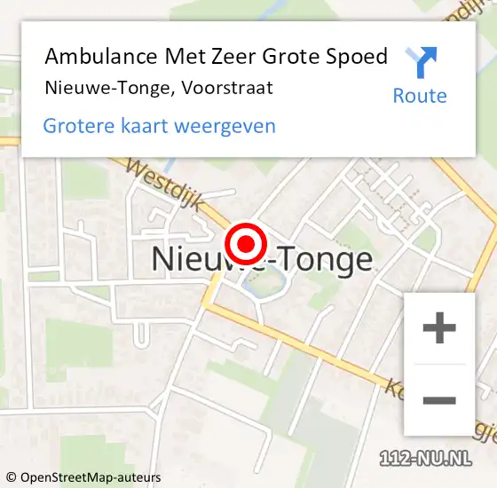 Locatie op kaart van de 112 melding: Ambulance Met Zeer Grote Spoed Naar Nieuwe-Tonge, Voorstraat op 22 juli 2024 23:28