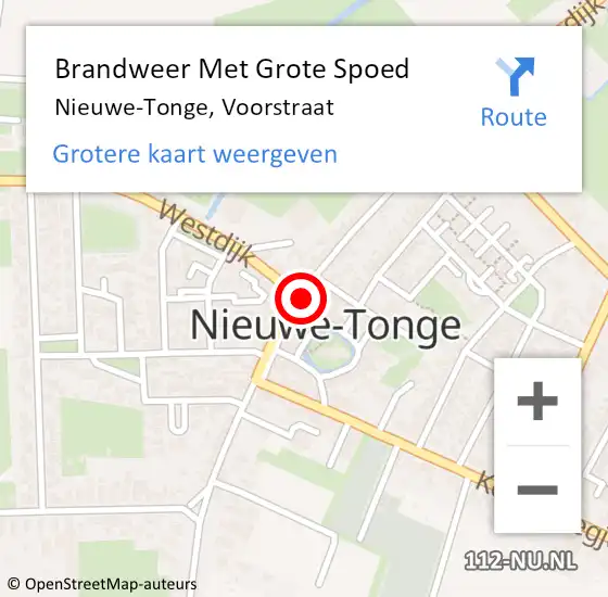 Locatie op kaart van de 112 melding: Brandweer Met Grote Spoed Naar Nieuwe-Tonge, Voorstraat op 22 juli 2024 23:34