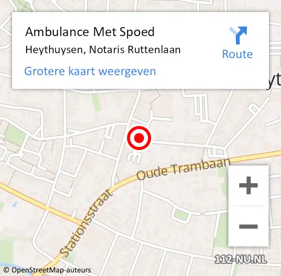 Locatie op kaart van de 112 melding: Ambulance Met Spoed Naar Heythuysen, Notaris Ruttenlaan op 23 juli 2024 06:26