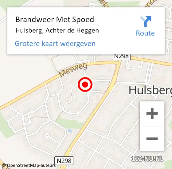 Locatie op kaart van de 112 melding: Brandweer Met Spoed Naar Hulsberg, Achter de Heggen op 23 juli 2024 10:40