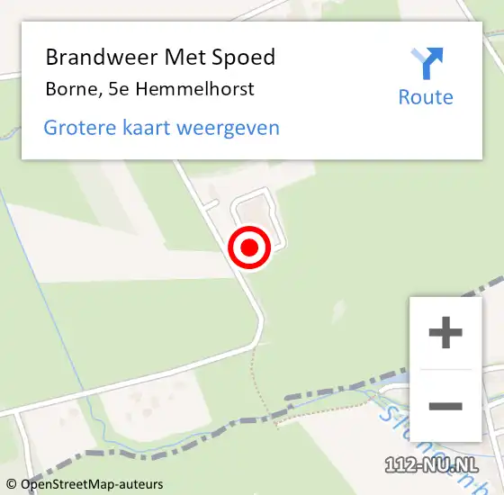 Locatie op kaart van de 112 melding: Brandweer Met Spoed Naar Borne, 5e Hemmelhorst op 23 juli 2024 14:21