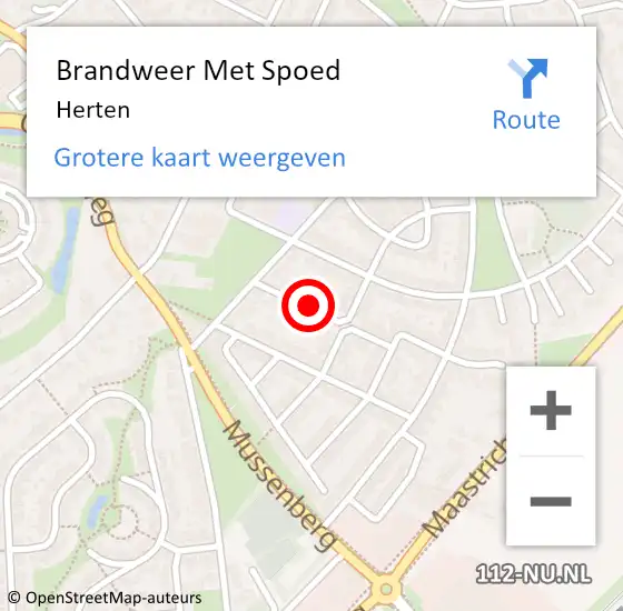 Locatie op kaart van de 112 melding: Brandweer Met Spoed Naar Herten op 23 juli 2024 17:24