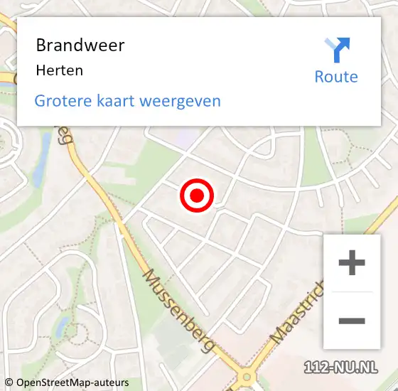 Locatie op kaart van de 112 melding: Brandweer Herten op 23 juli 2024 17:25