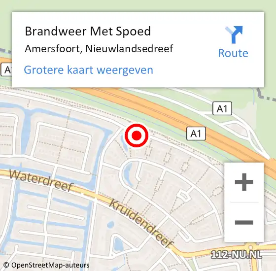 Locatie op kaart van de 112 melding: Brandweer Met Spoed Naar Amersfoort, Nieuwlandsedreef op 23 juli 2024 20:06