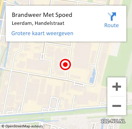 Locatie op kaart van de 112 melding: Brandweer Met Spoed Naar Leerdam, Handelstraat op 24 juli 2024 06:28