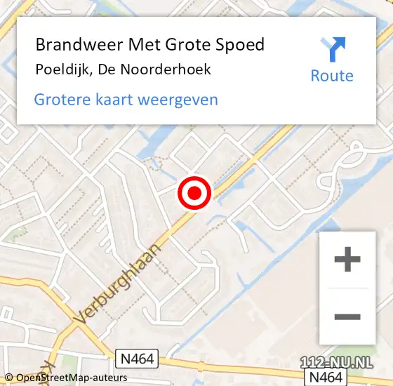 Locatie op kaart van de 112 melding: Brandweer Met Grote Spoed Naar Poeldijk, De Noorderhoek op 24 juli 2024 09:02