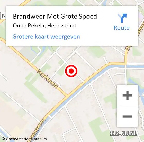 Locatie op kaart van de 112 melding: Brandweer Met Grote Spoed Naar Oude Pekela, Heresstraat op 24 juli 2024 09:21