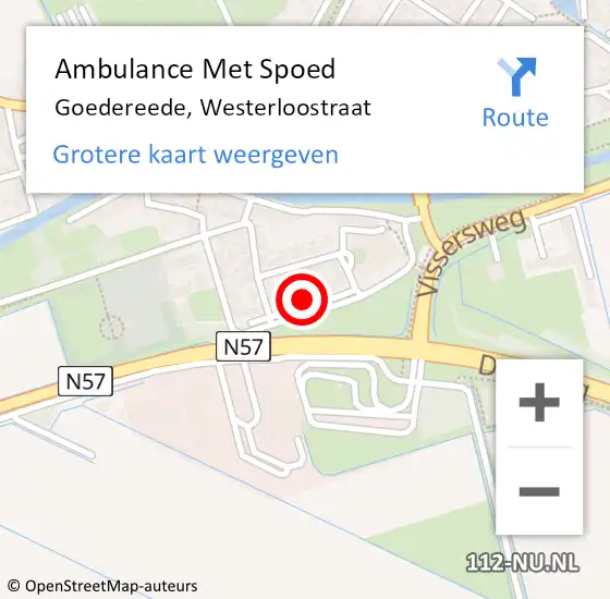 Locatie op kaart van de 112 melding: Ambulance Met Spoed Naar Goedereede, Westerloostraat op 24 juli 2024 10:08