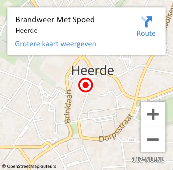 Locatie op kaart van de 112 melding: Brandweer Met Spoed Naar Heerde op 24 juli 2024 10:21