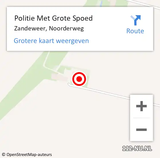 Locatie op kaart van de 112 melding: Politie Met Grote Spoed Naar Zandeweer, Noorderweg op 24 juli 2024 12:30