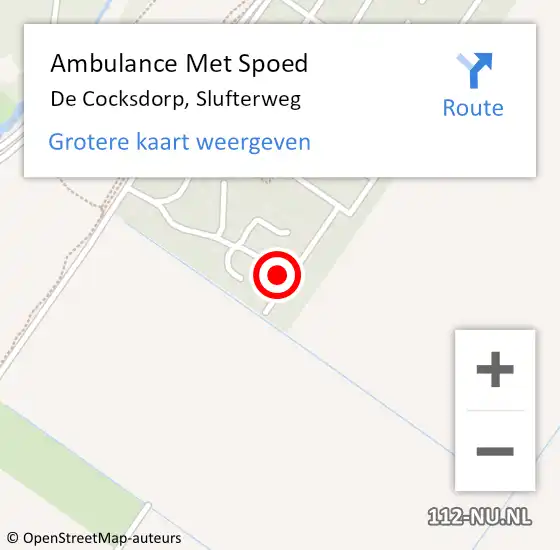 Locatie op kaart van de 112 melding: Ambulance Met Spoed Naar De Cocksdorp, Slufterweg op 24 juli 2024 14:21