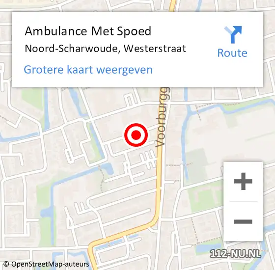 Locatie op kaart van de 112 melding: Ambulance Met Spoed Naar Noord-Scharwoude, Westerstraat op 24 juli 2024 14:33