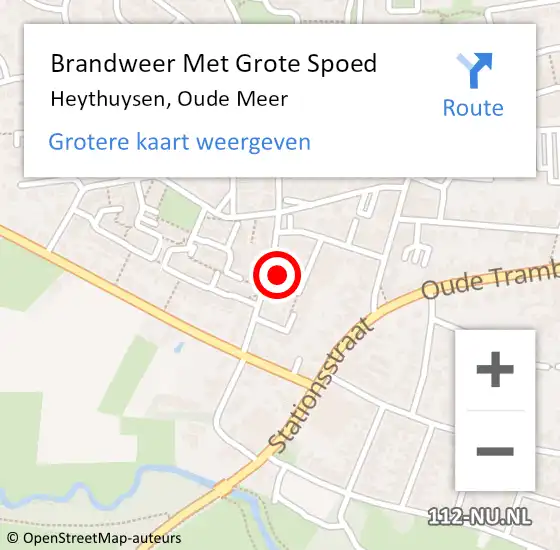 Locatie op kaart van de 112 melding: Brandweer Met Grote Spoed Naar Heythuysen, Oude Meer op 24 juli 2024 15:13