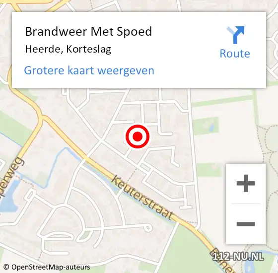 Locatie op kaart van de 112 melding: Brandweer Met Spoed Naar Heerde, Korteslag op 24 juli 2024 20:27