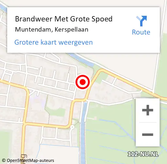 Locatie op kaart van de 112 melding: Brandweer Met Grote Spoed Naar Muntendam, Kerspellaan op 24 juli 2024 22:42