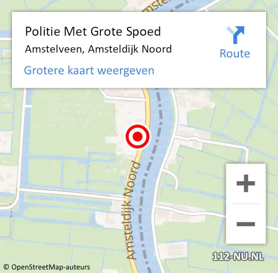 Locatie op kaart van de 112 melding: Politie Met Grote Spoed Naar Amstelveen, Amsteldijk Noord op 24 juli 2024 22:55