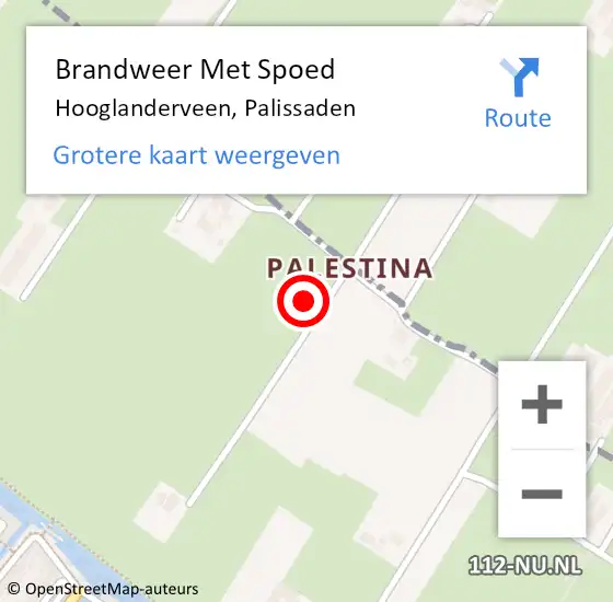 Locatie op kaart van de 112 melding: Brandweer Met Spoed Naar Hooglanderveen, Palissaden op 24 juli 2024 23:04