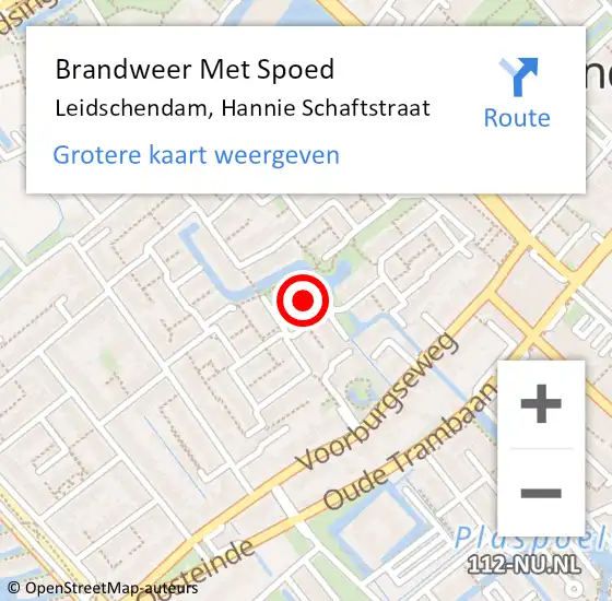 Locatie op kaart van de 112 melding: Brandweer Met Spoed Naar Leidschendam, Hannie Schaftstraat op 25 juli 2024 01:24