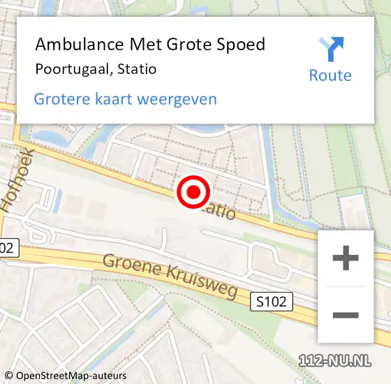 Locatie op kaart van de 112 melding: Ambulance Met Grote Spoed Naar Poortugaal, Statio op 25 juli 2024 04:49