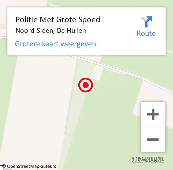 Locatie op kaart van de 112 melding: Politie Met Grote Spoed Naar Noord-Sleen, De Hullen op 25 juli 2024 09:37