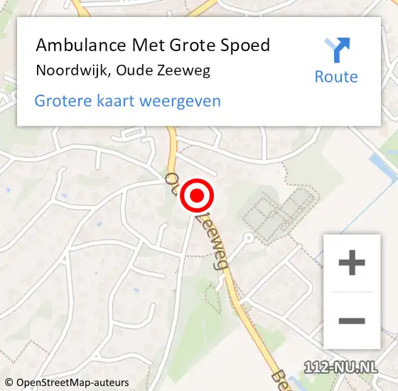 Locatie op kaart van de 112 melding: Ambulance Met Grote Spoed Naar Noordwijk, Oude Zeeweg op 25 juli 2024 10:06