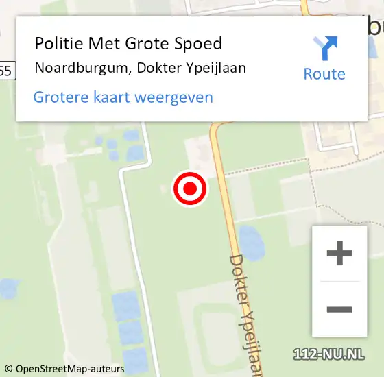 Locatie op kaart van de 112 melding: Politie Met Grote Spoed Naar Noardburgum, Dokter Ypeijlaan op 25 juli 2024 10:53