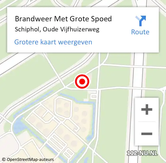 Locatie op kaart van de 112 melding: Brandweer Met Grote Spoed Naar Schiphol, Oude Vijfhuizerweg op 25 juli 2024 11:14