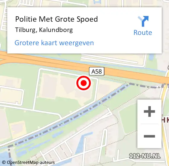 Locatie op kaart van de 112 melding: Politie Met Grote Spoed Naar Tilburg, Kalundborg op 25 juli 2024 16:45