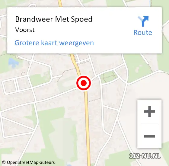 Locatie op kaart van de 112 melding: Brandweer Met Spoed Naar Voorst op 14 oktober 2014 11:26