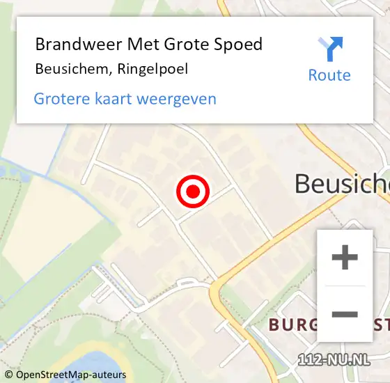 Locatie op kaart van de 112 melding: Brandweer Met Grote Spoed Naar Beusichem, Ringelpoel op 26 juli 2024 06:15