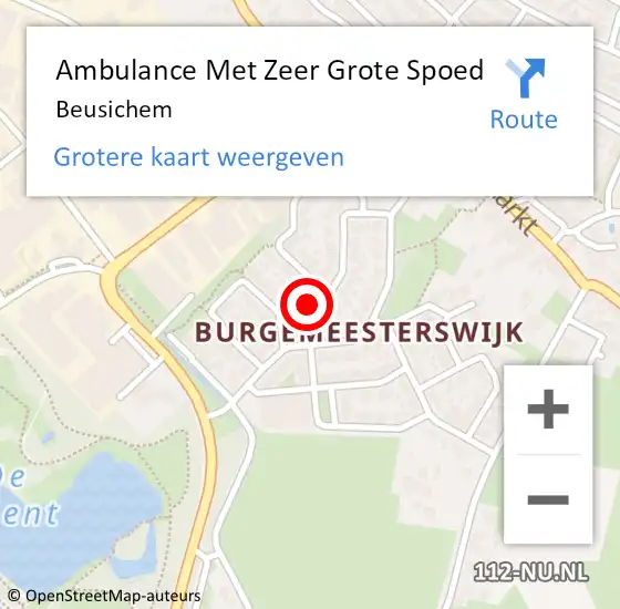 Locatie op kaart van de 112 melding: Ambulance Met Zeer Grote Spoed Naar Beusichem op 26 juli 2024 06:19