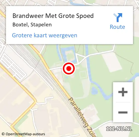 Locatie op kaart van de 112 melding: Brandweer Met Grote Spoed Naar Boxtel, Stapelen op 26 juli 2024 07:23