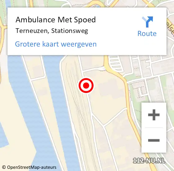 Locatie op kaart van de 112 melding: Ambulance Met Spoed Naar Terneuzen, Stationsweg op 26 juli 2024 08:35