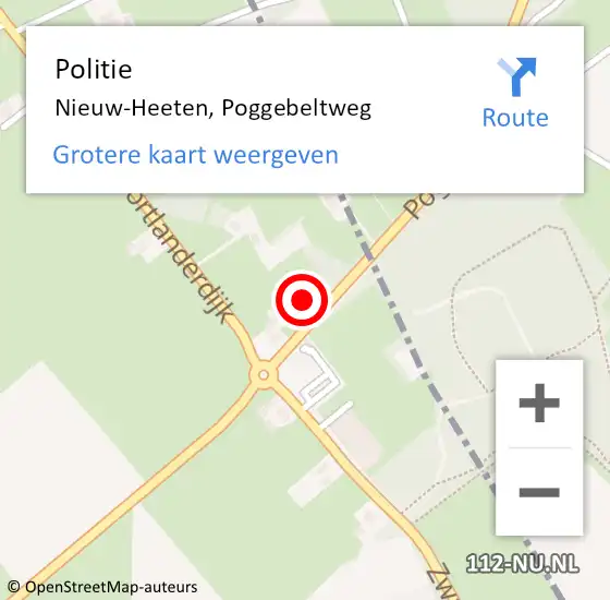 Locatie op kaart van de 112 melding: Politie Nieuw-Heeten, Poggebeltweg op 26 juli 2024 13:44