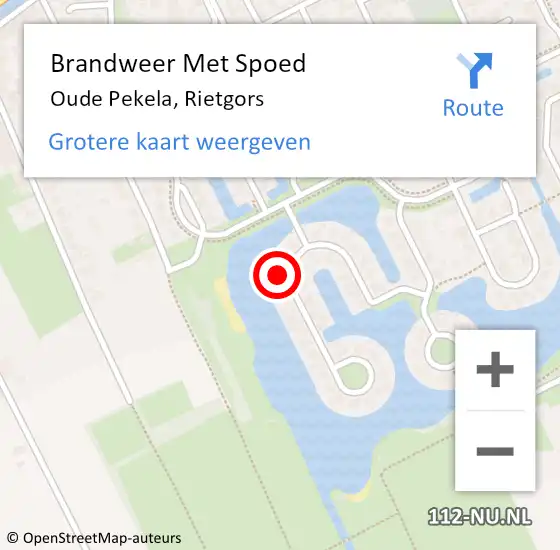 Locatie op kaart van de 112 melding: Brandweer Met Spoed Naar Oude Pekela, Rietgors op 26 juli 2024 16:17