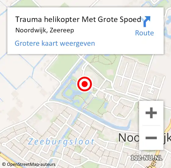 Locatie op kaart van de 112 melding: Trauma helikopter Met Grote Spoed Naar Noordwijk, Zeereep op 26 juli 2024 18:38