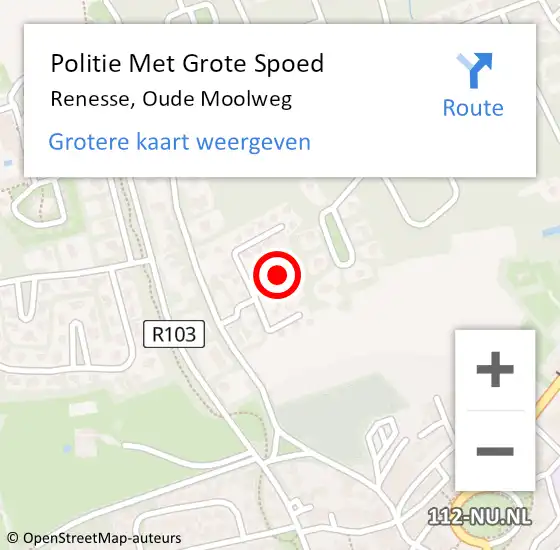 Locatie op kaart van de 112 melding: Politie Met Grote Spoed Naar Renesse, Oude Moolweg op 26 juli 2024 19:30