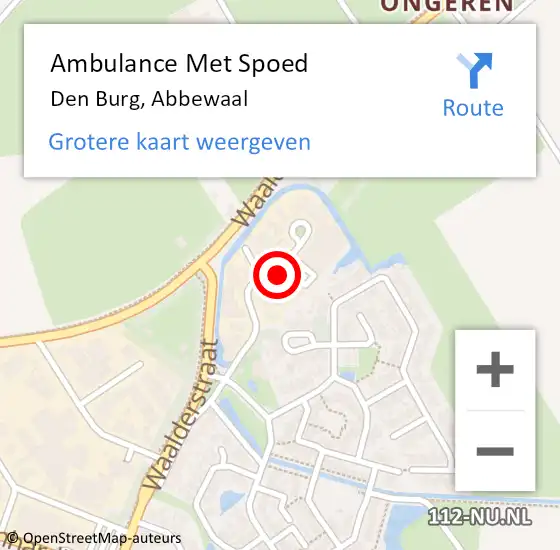 Locatie op kaart van de 112 melding: Ambulance Met Spoed Naar Den Burg, Abbewaal op 26 juli 2024 23:40