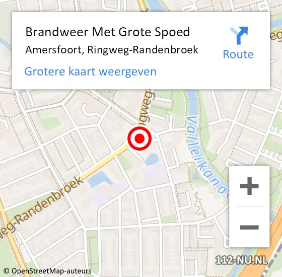 Locatie op kaart van de 112 melding: Brandweer Met Grote Spoed Naar Amersfoort, Ringweg-Randenbroek op 27 juli 2024 00:12