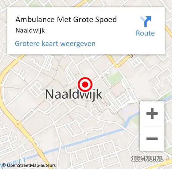 Locatie op kaart van de 112 melding: Ambulance Met Grote Spoed Naar Naaldwijk op 27 juli 2024 07:14