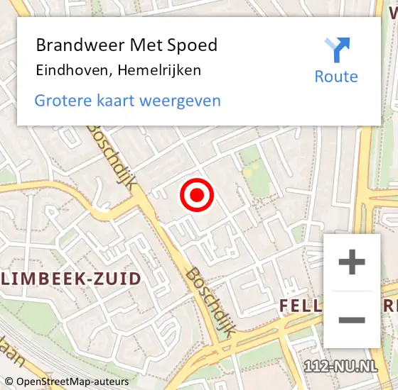 Locatie op kaart van de 112 melding: Brandweer Met Spoed Naar Eindhoven, Hemelrijken op 27 juli 2024 09:24