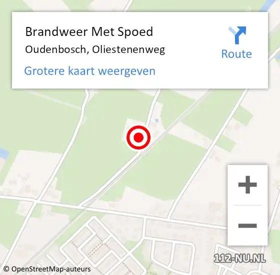 Locatie op kaart van de 112 melding: Brandweer Met Spoed Naar Oudenbosch, Oliestenenweg op 27 juli 2024 10:00