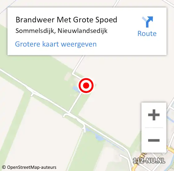 Locatie op kaart van de 112 melding: Brandweer Met Grote Spoed Naar Sommelsdijk, Nieuwlandsedijk op 27 juli 2024 11:30