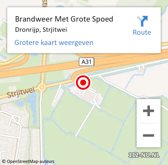 Locatie op kaart van de 112 melding: Brandweer Met Grote Spoed Naar Dronrijp, Strjitwei op 27 juli 2024 17:23