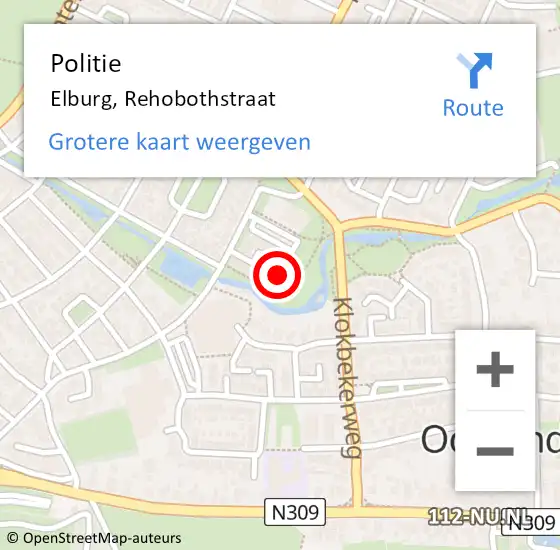 Locatie op kaart van de 112 melding: Politie Elburg, Rehobothstraat op 27 juli 2024 23:33