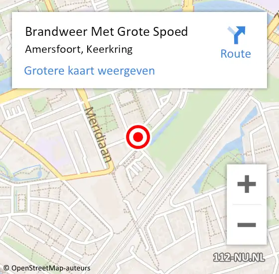 Locatie op kaart van de 112 melding: Brandweer Met Grote Spoed Naar Amersfoort, Keerkring op 28 juli 2024 04:36