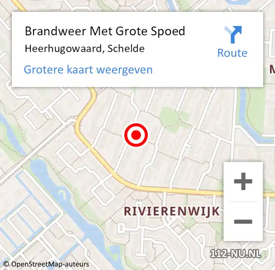 Locatie op kaart van de 112 melding: Brandweer Met Grote Spoed Naar Heerhugowaard, Schelde op 28 juli 2024 04:55