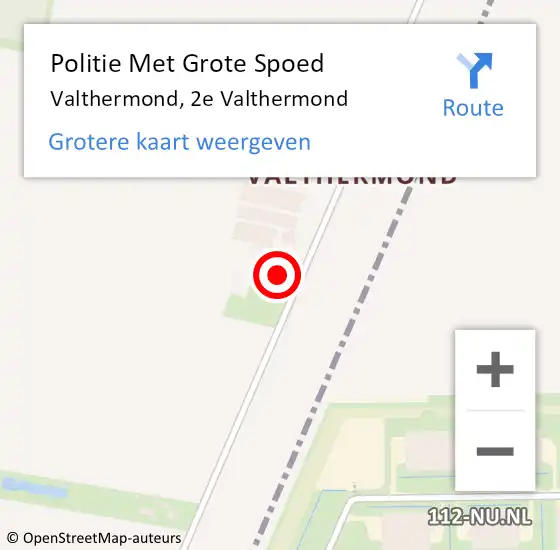 Locatie op kaart van de 112 melding: Politie Met Grote Spoed Naar Valthermond, 2e Valthermond op 28 juli 2024 06:40