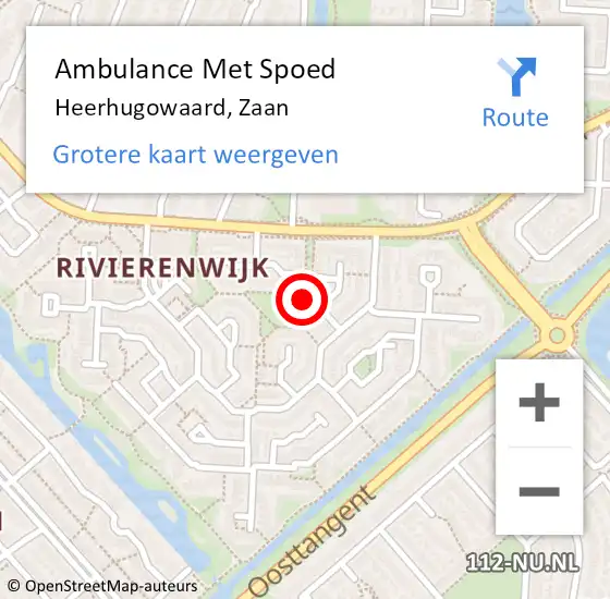 Locatie op kaart van de 112 melding: Ambulance Met Spoed Naar Heerhugowaard, Zaan op 28 juli 2024 07:23