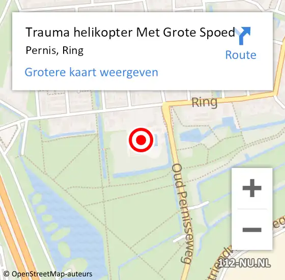 Locatie op kaart van de 112 melding: Trauma helikopter Met Grote Spoed Naar Pernis, Ring op 28 juli 2024 07:40